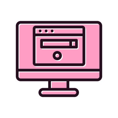 Basit simge, vektör illüstrasyonu taranıyor