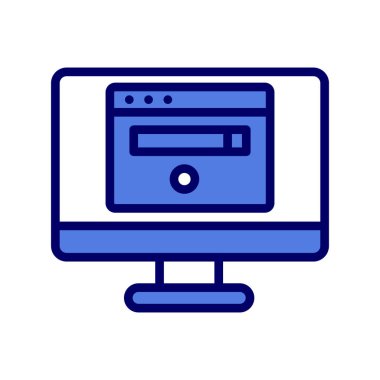 Basit simge, vektör illüstrasyonu taranıyor