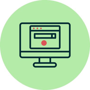 Basit simge, vektör illüstrasyonu taranıyor