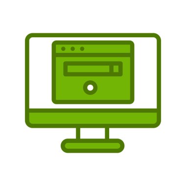 Basit simge, vektör illüstrasyonu taranıyor