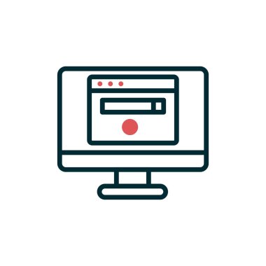 Basit simge, vektör illüstrasyonu taranıyor