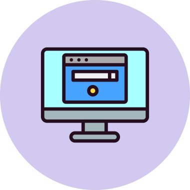 Basit simge, vektör illüstrasyonu taranıyor