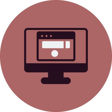 Basit simge, vektör illüstrasyonu taranıyor