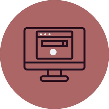 Basit simge, vektör illüstrasyonu taranıyor