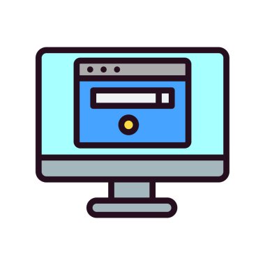 Basit simge, vektör illüstrasyonu taranıyor