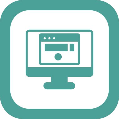 Basit simge, vektör illüstrasyonu taranıyor