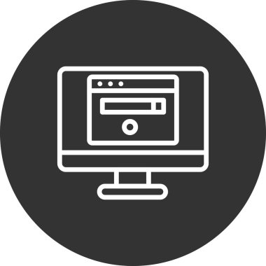 Basit simge, vektör illüstrasyonu taranıyor