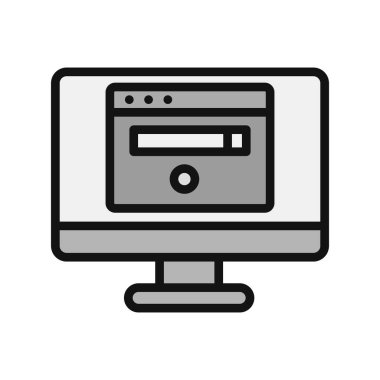 Basit simge, vektör illüstrasyonu taranıyor