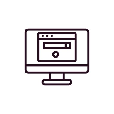 Basit simge, vektör illüstrasyonu taranıyor