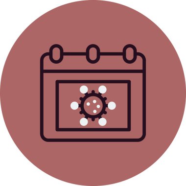 Takvim simgesi, vektör illüstrasyon tasarımı