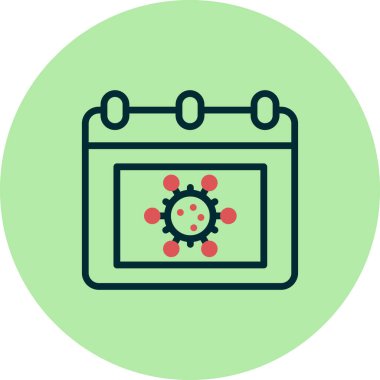 Takvim simgesi, vektör illüstrasyon tasarımı