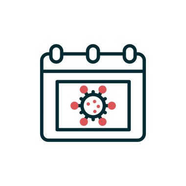 Takvim simgesi, vektör illüstrasyon tasarımı