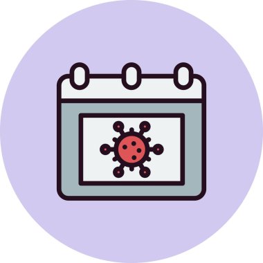 Takvim simgesi, vektör illüstrasyon tasarımı