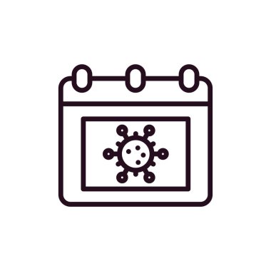 Takvim web simgesi, ajanda illüstrasyonu 