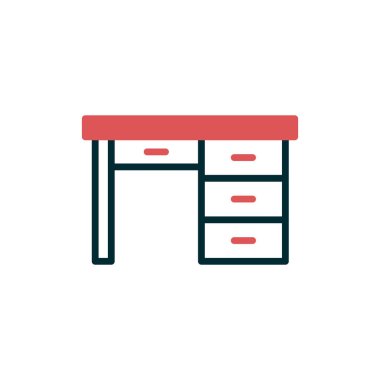 Web ve mobil uygulama tasarımınız için masa simgesi vektörü