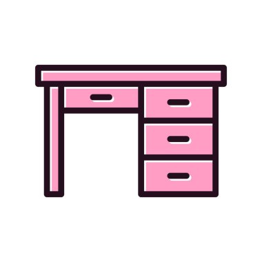 Web ve mobil uygulama tasarımınız için masa simgesi vektörü