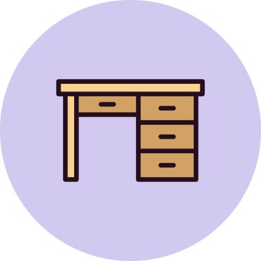 Web ve mobil uygulama tasarımınız için masa simgesi vektörü