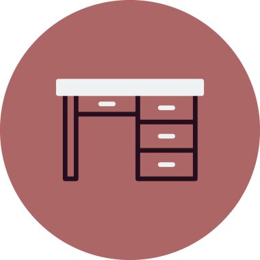 Web ve mobil uygulama tasarımınız için masa simgesi vektörü