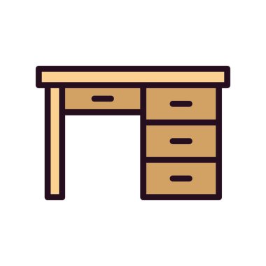 Web ve mobil uygulama tasarımınız için masa simgesi vektörü