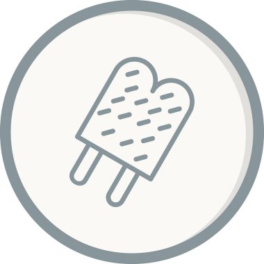 Çift buzlu şeker basit simgesi, vektör illüstrasyonu