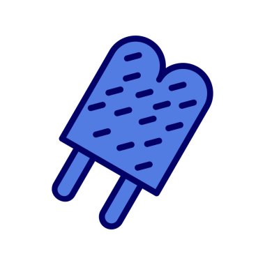 Çift buzlu şeker basit simgesi, vektör illüstrasyonu