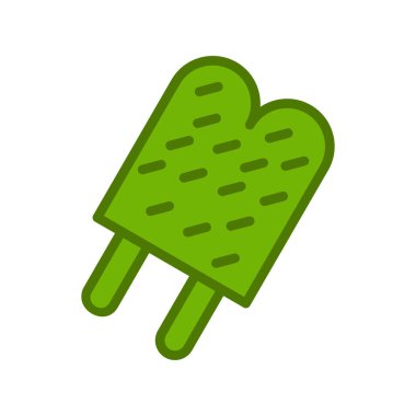 Çift buzlu şeker basit simgesi, vektör illüstrasyonu