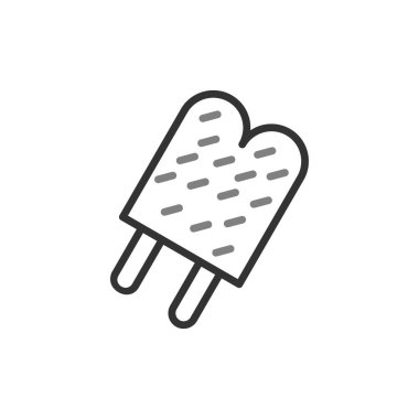 Çift buzlu şeker basit simgesi, vektör illüstrasyonu