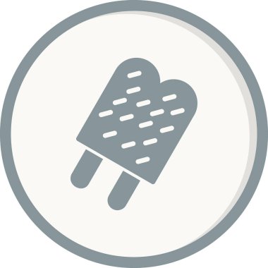 Çift buzlu şeker basit simgesi, vektör illüstrasyonu