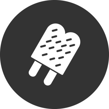 Çift buzlu şeker basit simgesi, vektör illüstrasyonu