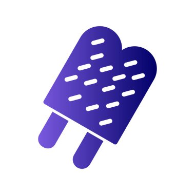 Çift buzlu şeker basit simgesi, vektör illüstrasyonu