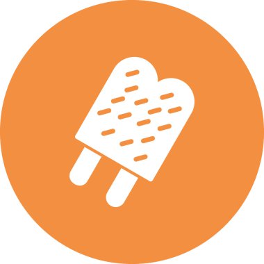 Çift buzlu şeker basit simgesi, vektör illüstrasyonu