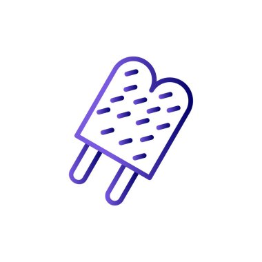 Çift buzlu şeker basit simgesi, vektör illüstrasyonu