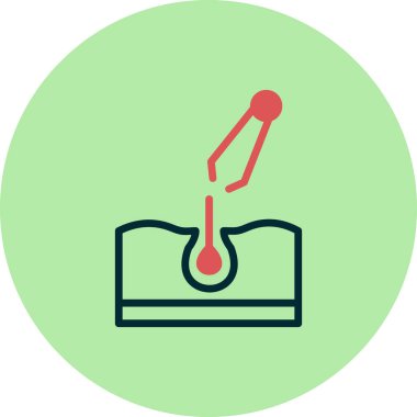 Epilasyon basit simgesi, vektör illüstrasyonu