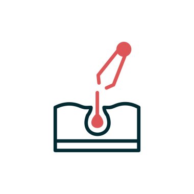 Epilasyon basit simgesi, vektör illüstrasyonu