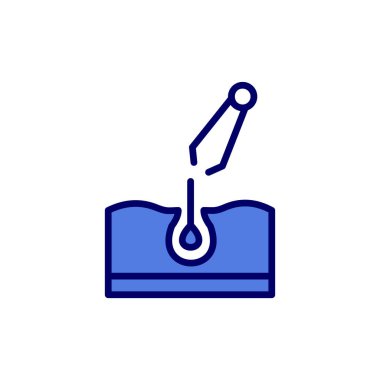 Epilasyon basit simgesi, vektör illüstrasyonu