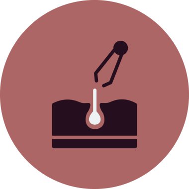 Epilasyon basit simgesi, vektör illüstrasyonu