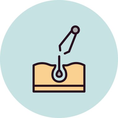 Epilasyon basit simgesi, vektör illüstrasyonu