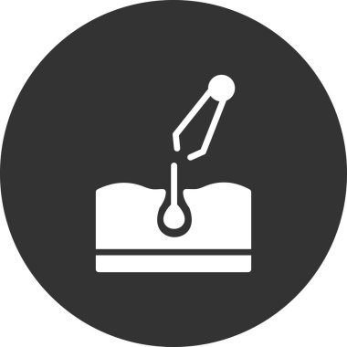 Epilasyon basit simgesi, vektör illüstrasyonu