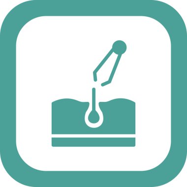 Epilasyon basit simgesi, vektör illüstrasyonu