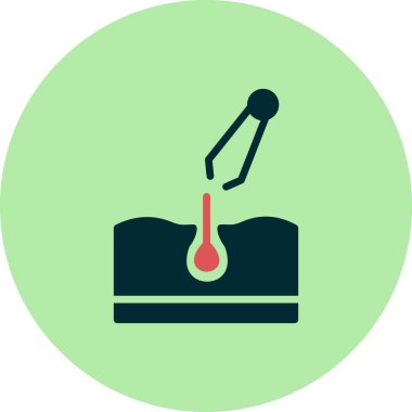 Epilasyon basit simgesi, vektör illüstrasyonu