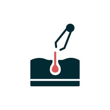 Epilasyon basit simgesi, vektör illüstrasyonu