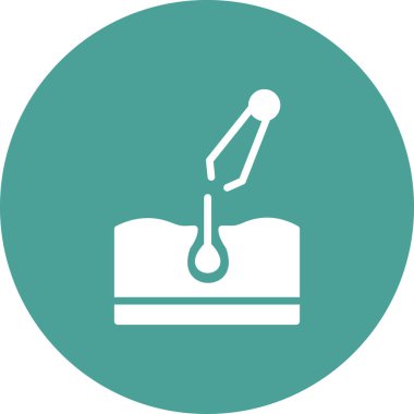 Epilasyon basit simgesi, vektör illüstrasyonu