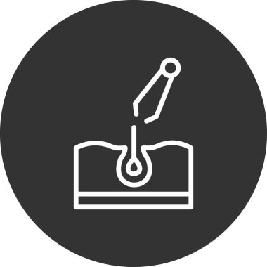 Epilasyon basit simgesi, vektör illüstrasyonu