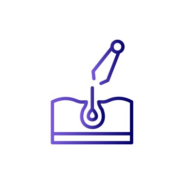 Epilasyon basit simgesi, vektör illüstrasyonu