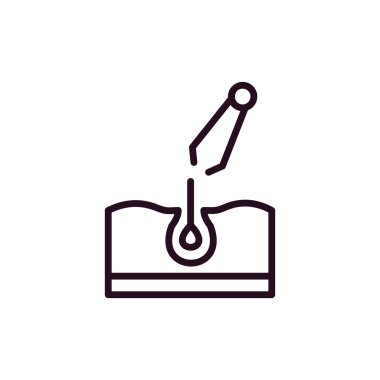 Epilasyon basit simgesi, vektör illüstrasyonu