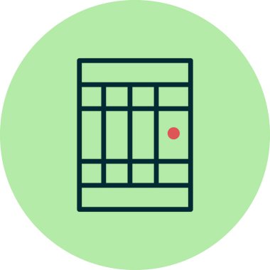 Basit hapishane simgesi, vektör illüstrasyonu