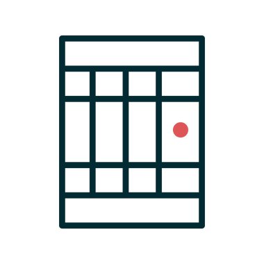 Basit hapishane simgesi, vektör illüstrasyonu