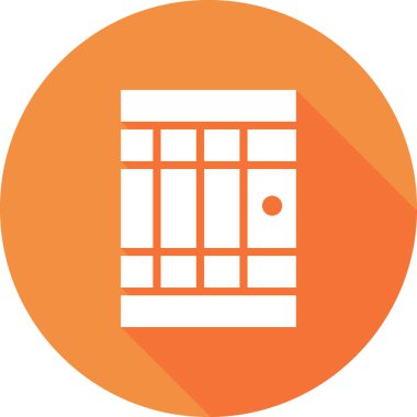 Basit hapishane simgesi, vektör illüstrasyonu