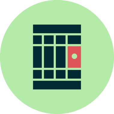 Basit hapishane simgesi, vektör illüstrasyonu