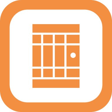 Basit hapishane simgesi, vektör illüstrasyonu